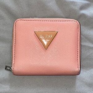 Baby Pink Zipper Wallet — GUESS